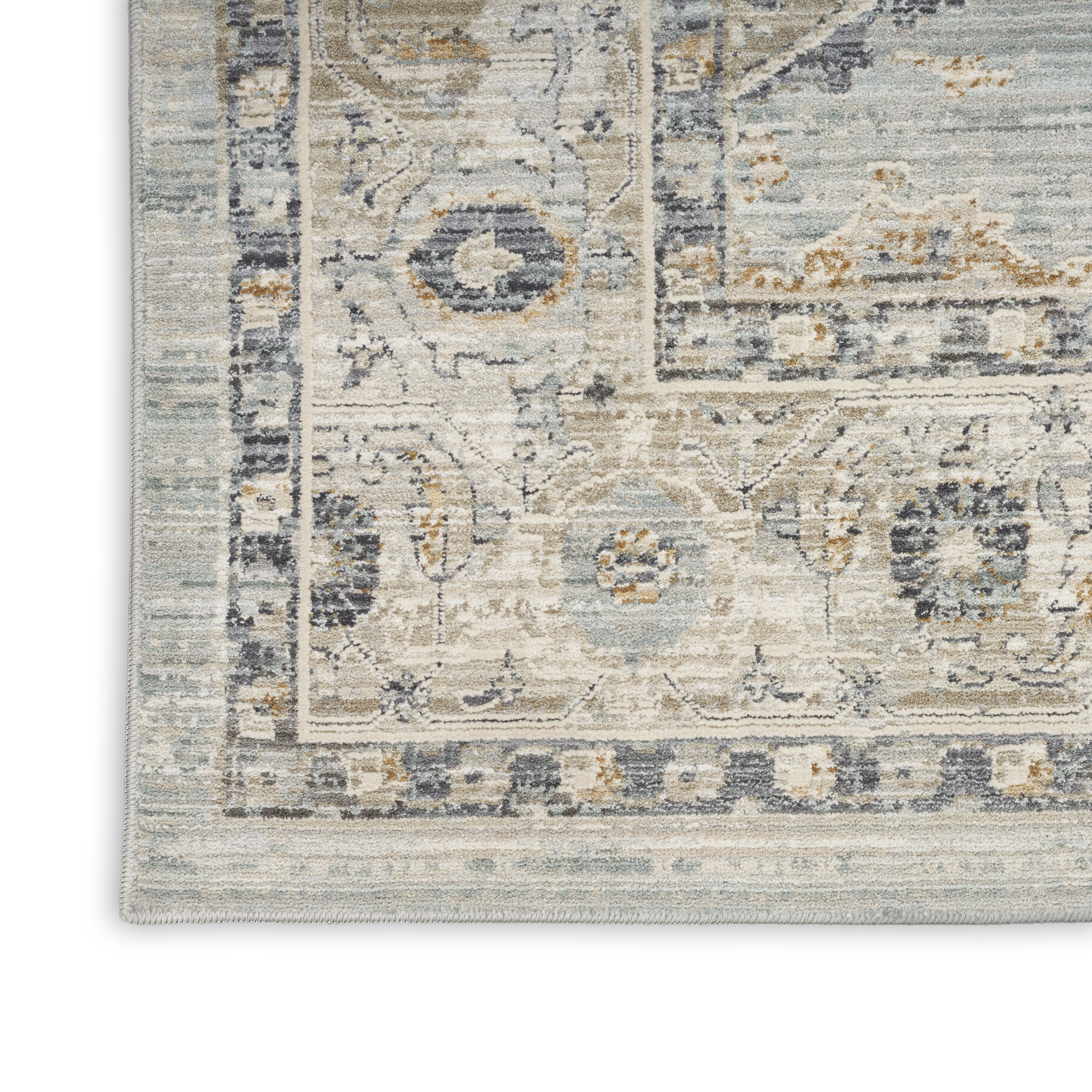 Nourison Lynx 2'3" x 12' Light Blue Vintage Indoor Rug