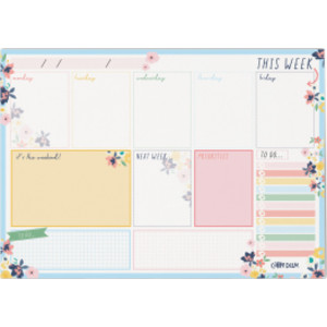 Weekly Planner Pad - Ditzy Floral - Pack 6