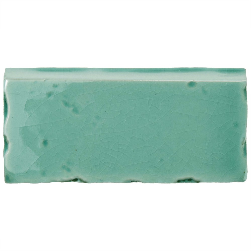 Novecento Zocalo Aguamarina 2-1/2 in. x 5-1/8 in. Ceramic Wall Trim