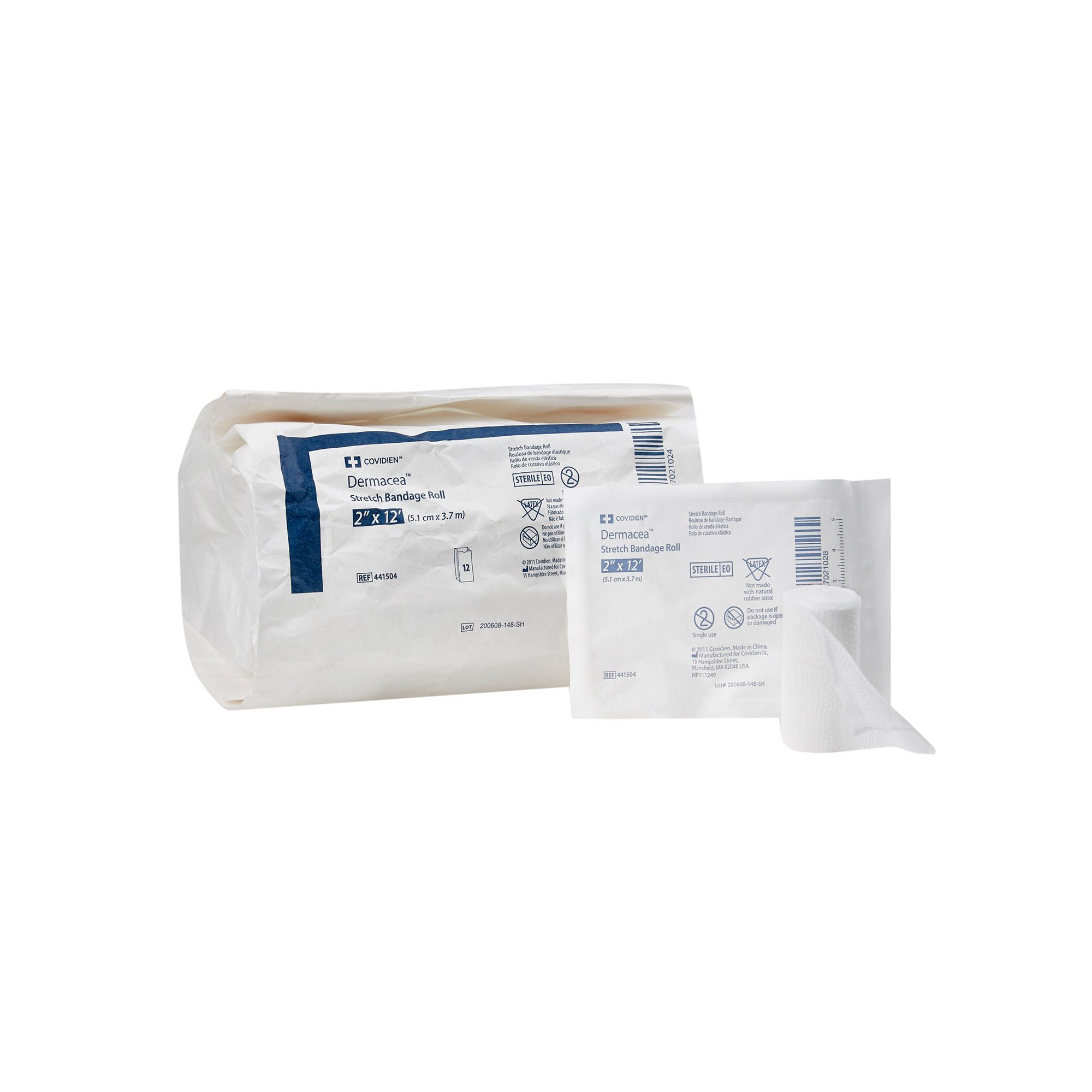 Dermacea™ Sterile Conforming Bandage, 2 Inch x 4 Yard, One-Ply