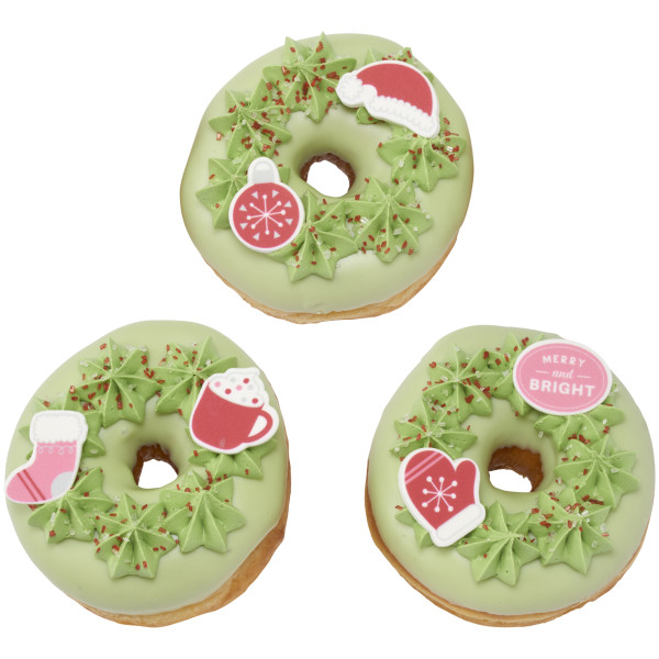 Merry & Bright - Red 3 Free Sweet Décor® Edible Decorations