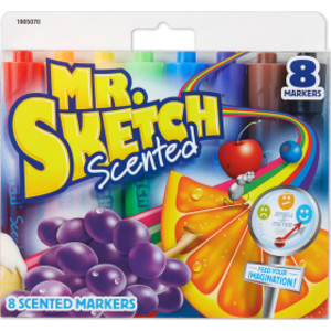 Scented Markers, Chisel Tip, Assorted Colors, Pack of 8