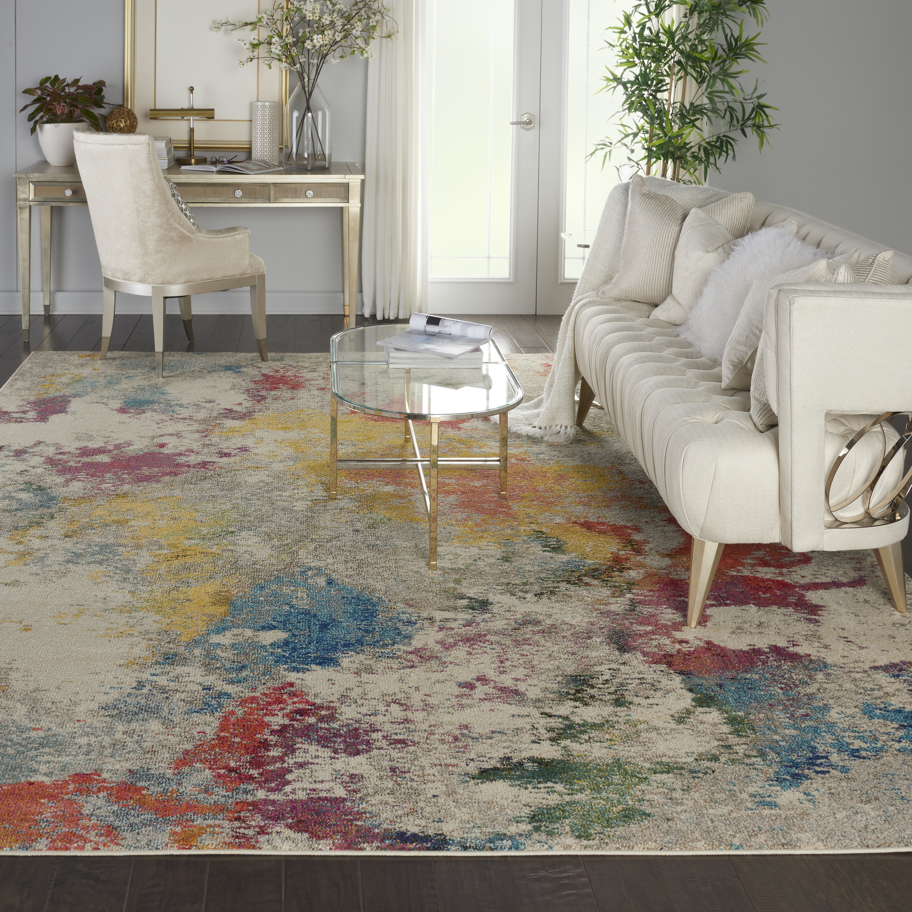 Nourison Celestial 10' x 14' Ivory Multicolor Modern & Contemporary Indoor Rug