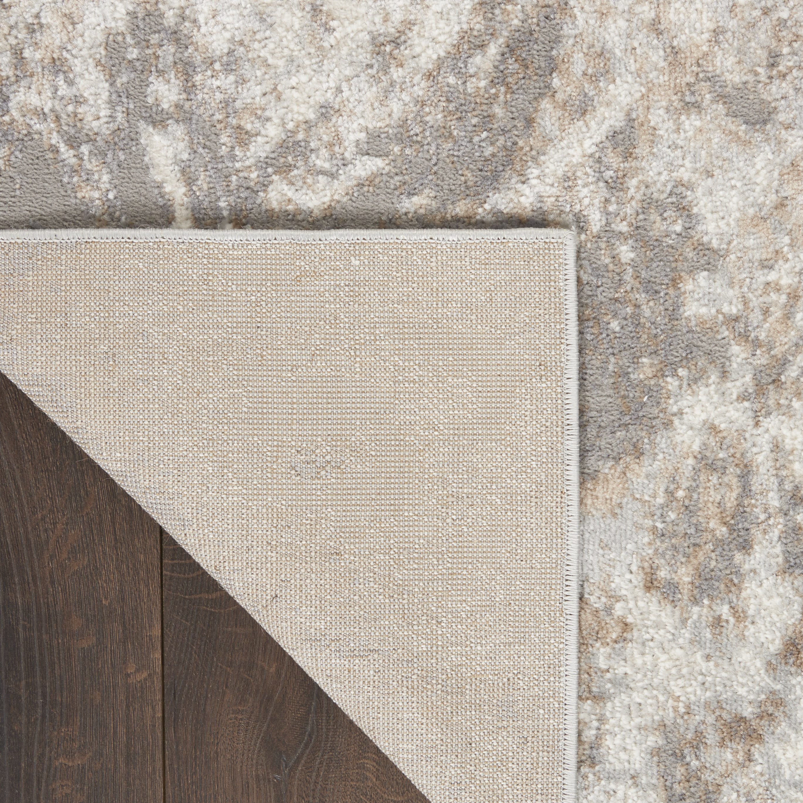 Nourison Elation 5'3" x 7'3" Ivory Grey Modern Indoor Rug
