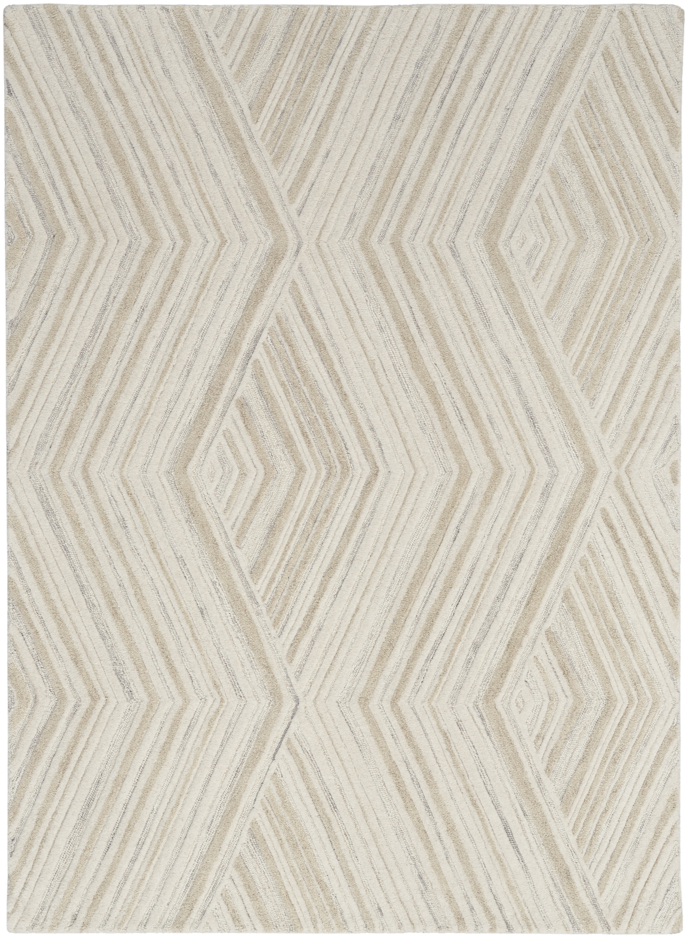 Nourison Graceful 3'9" x 5'9" Ivory Modern Indoor Rug