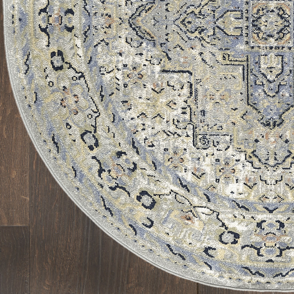 Nourison Nourison Essentials Persian 6' x Round Blue Vintage Rug