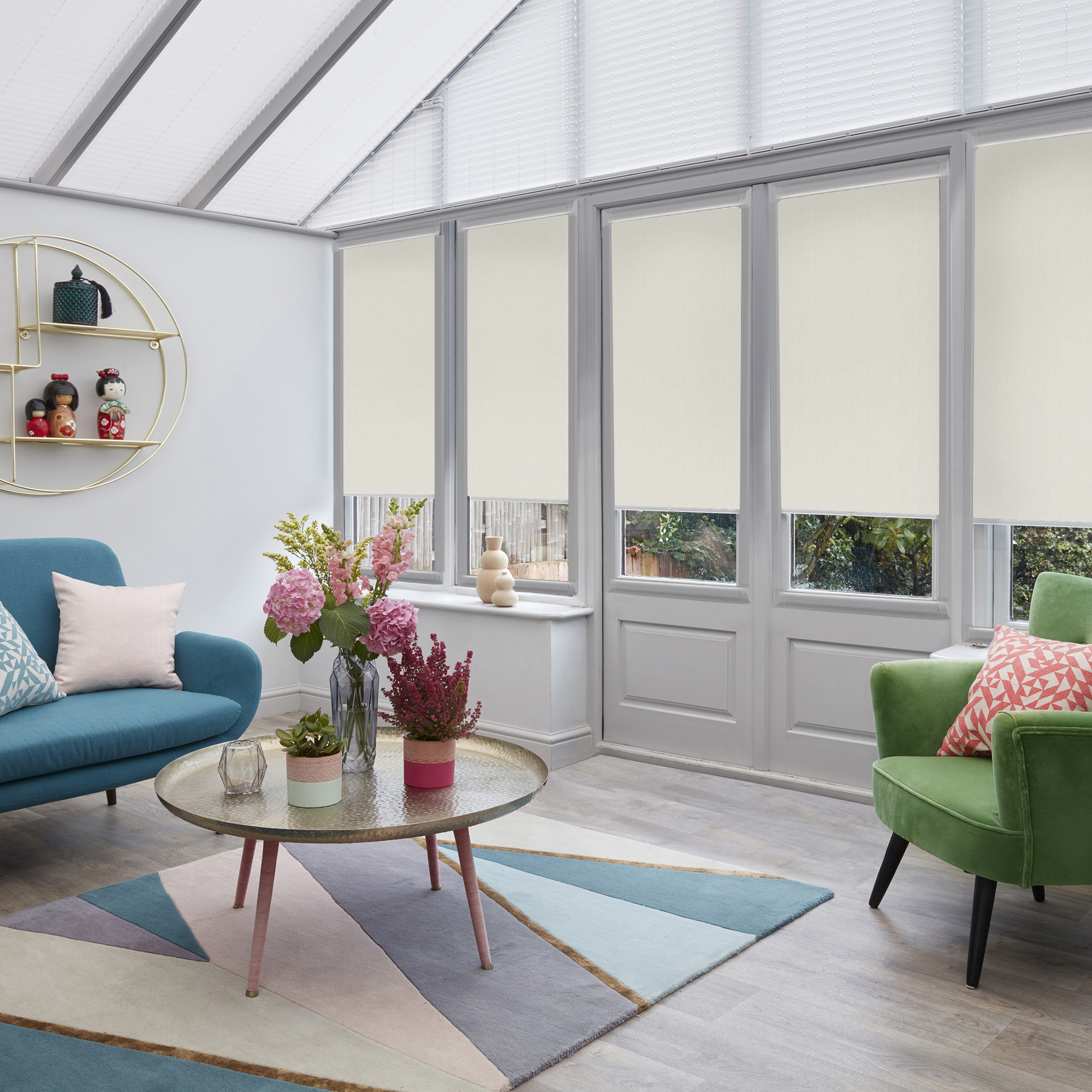 Amara Blackout Cream Conservatory Roller blinds