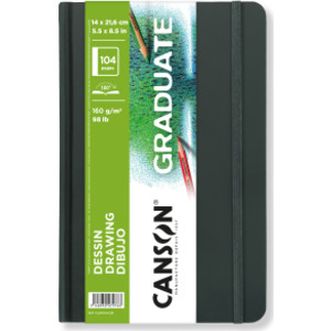 Graduate Drawing Art Book, Hard Cover Binding, 52 Sheet, 5.5x8.5 inch, 1 Count