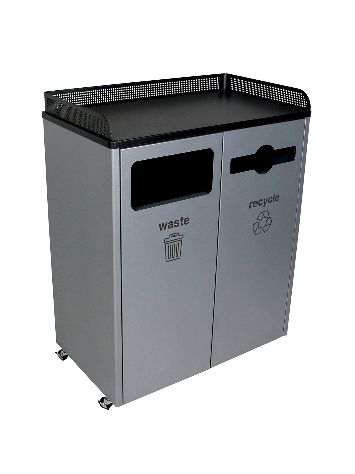 COURTSIDE – Double – Kit – Waste-Recycle – Full-Mixed – Grey-Black