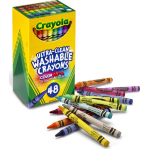 Ultra-Clean Washable Crayons, Regular Size, Pack of 48