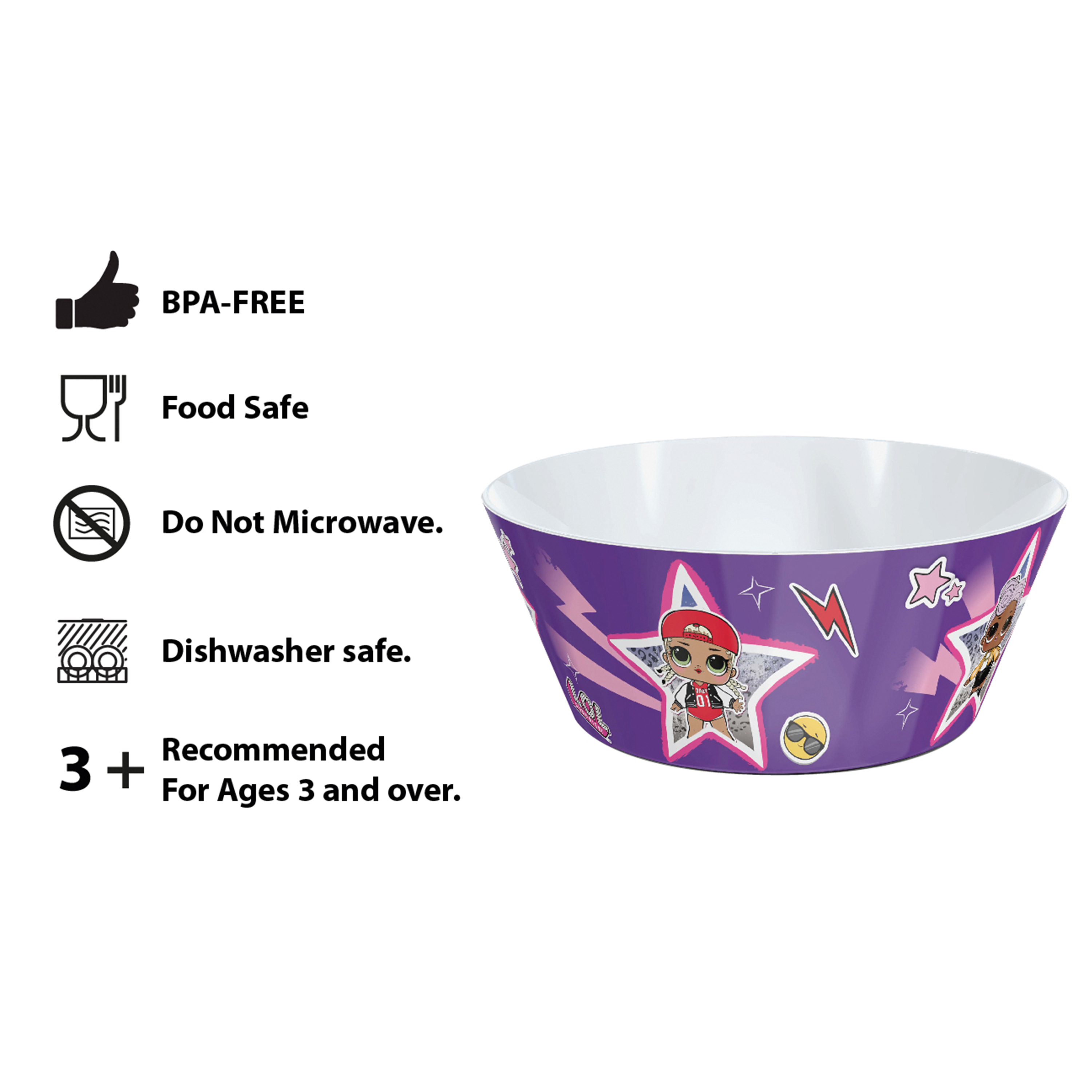 LOL Surprise Dinnerware Set, We Run the World, 5-piece set slideshow image 9 LOL Surprise Dinnerware Set, We Run the World, 5-piece set slideshow image 9