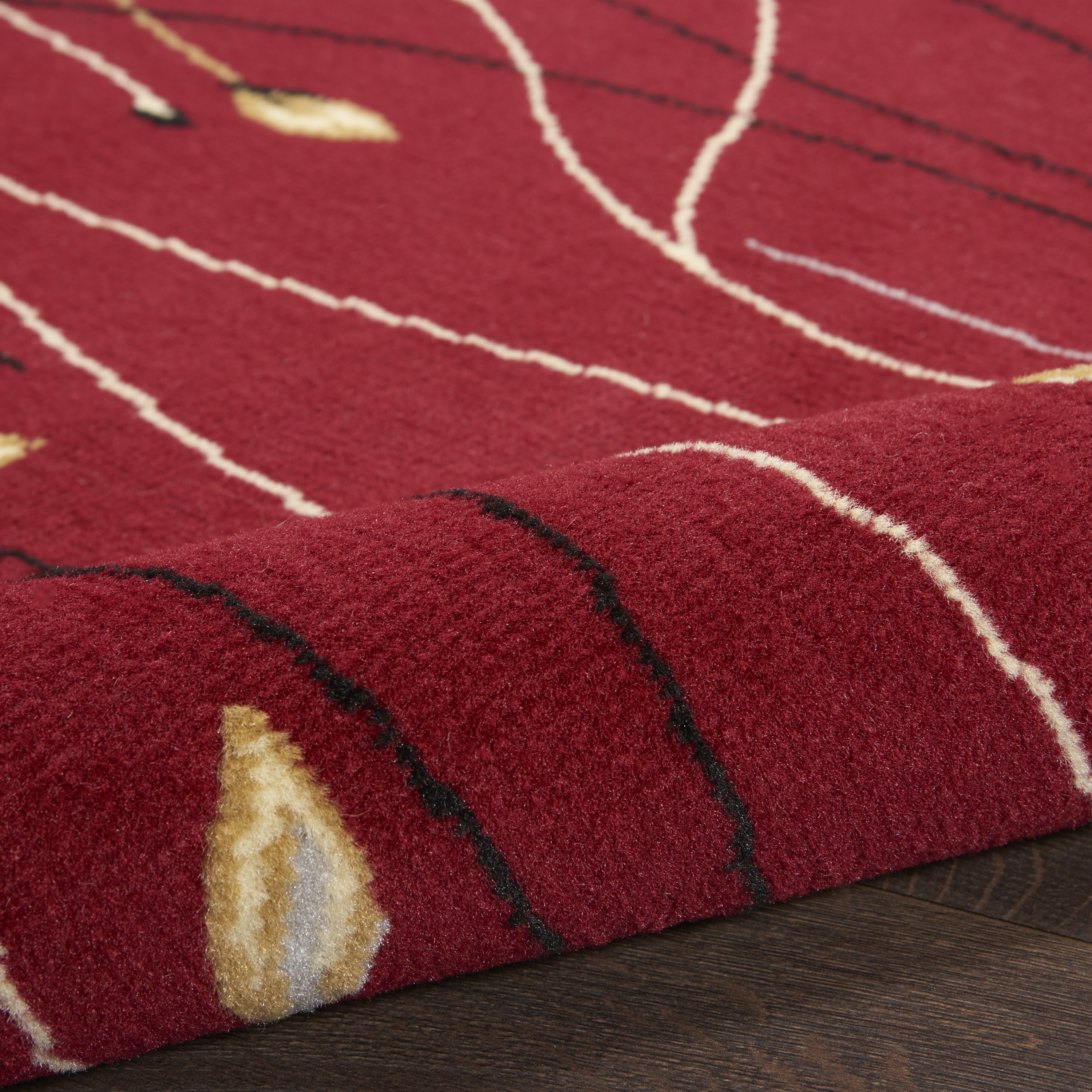 Nourison Grafix 8' x Round Red Contemporary Indoor Rug