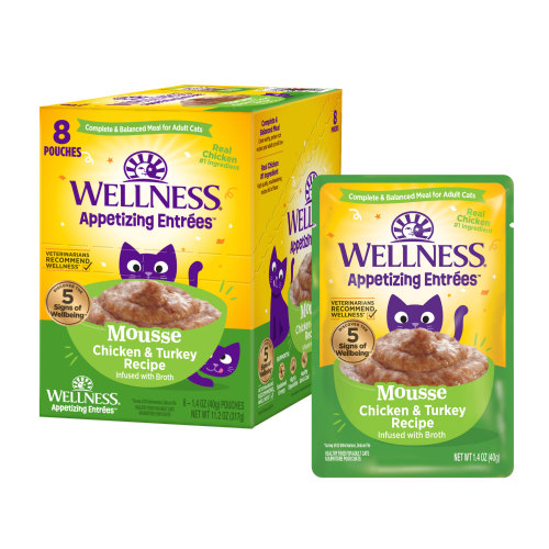 Wellness Appetizing Entrees Mousse Chicken & Turkey Front packaging