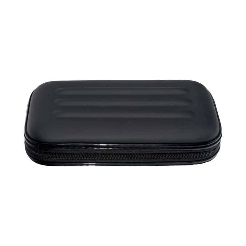Large Zippered Pencil Case, 8.75 x 5.25 x 2 in, Black