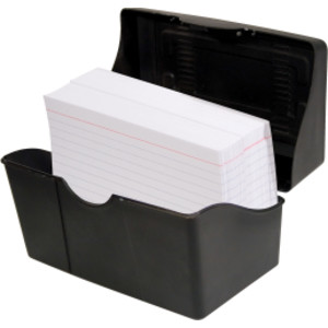 Black Index Card Holder, 5" x 8"