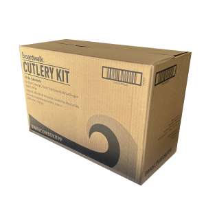 Boardwalk, Six-Piece Cutlery Kit, Mediumweight, 5.86", Plastic, White