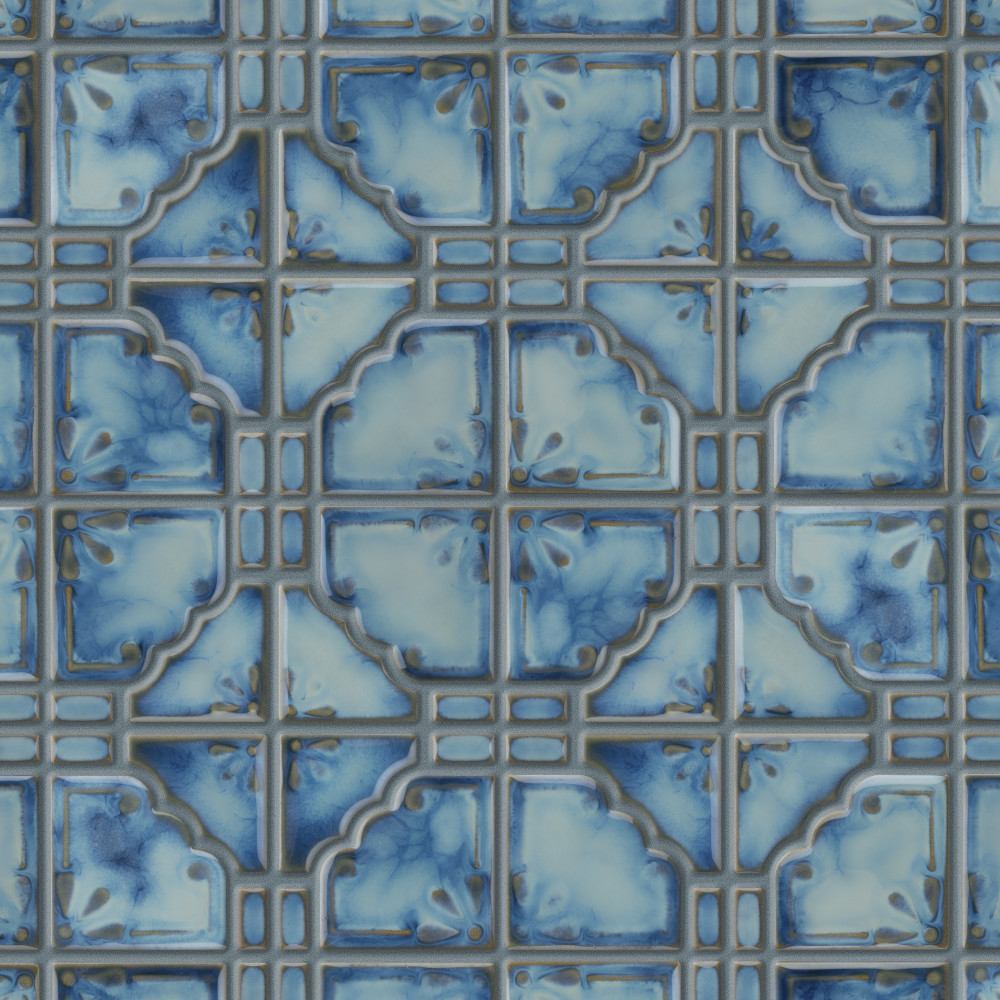 Hudson Moonbeam Marine 11-7/8 in. x 11-7/8 in. Porcelain Mosaic Tile