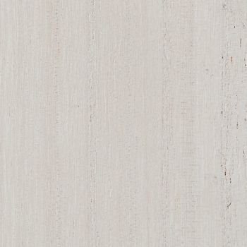 Pale painted wooden panel with vertical grain and subtle weathered streaks; surface lies flat, displaying lightly distressed texture in a neutral, evenly lit background.