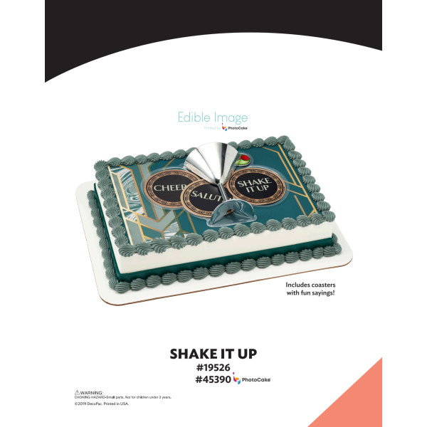 Shake it Up The Magic of Cakes® PhotoCake® Enhanced Background Page
