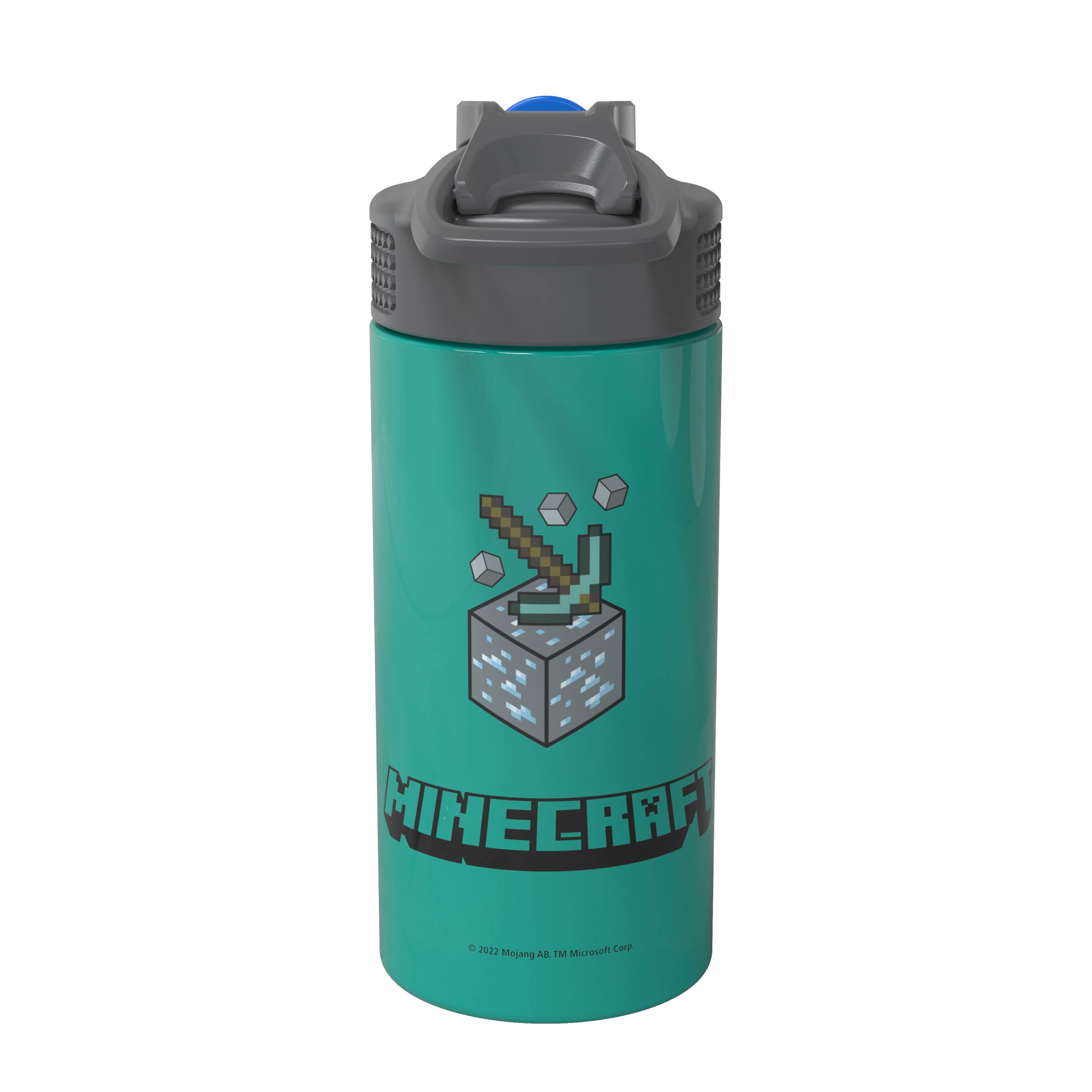Minecraft 14 ounce Stainless Steel Vacuum Insulated Water Bottle, Diamond Miner slideshow image 3