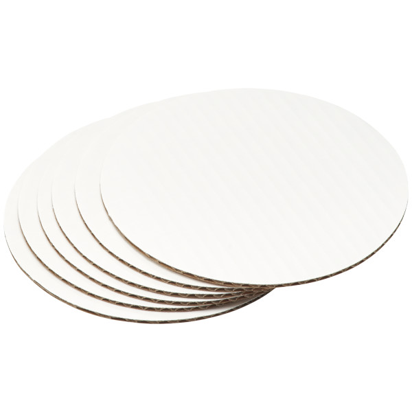7" Round Waxed Corrugated Cake Board