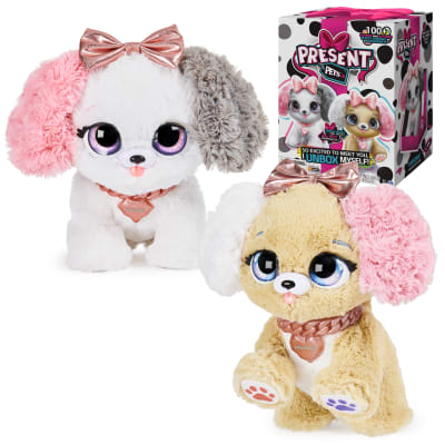 Present Pets, Chiot en peluche interactif Fancy avec plus de 100 effets sonores et actions (le style peut varier)