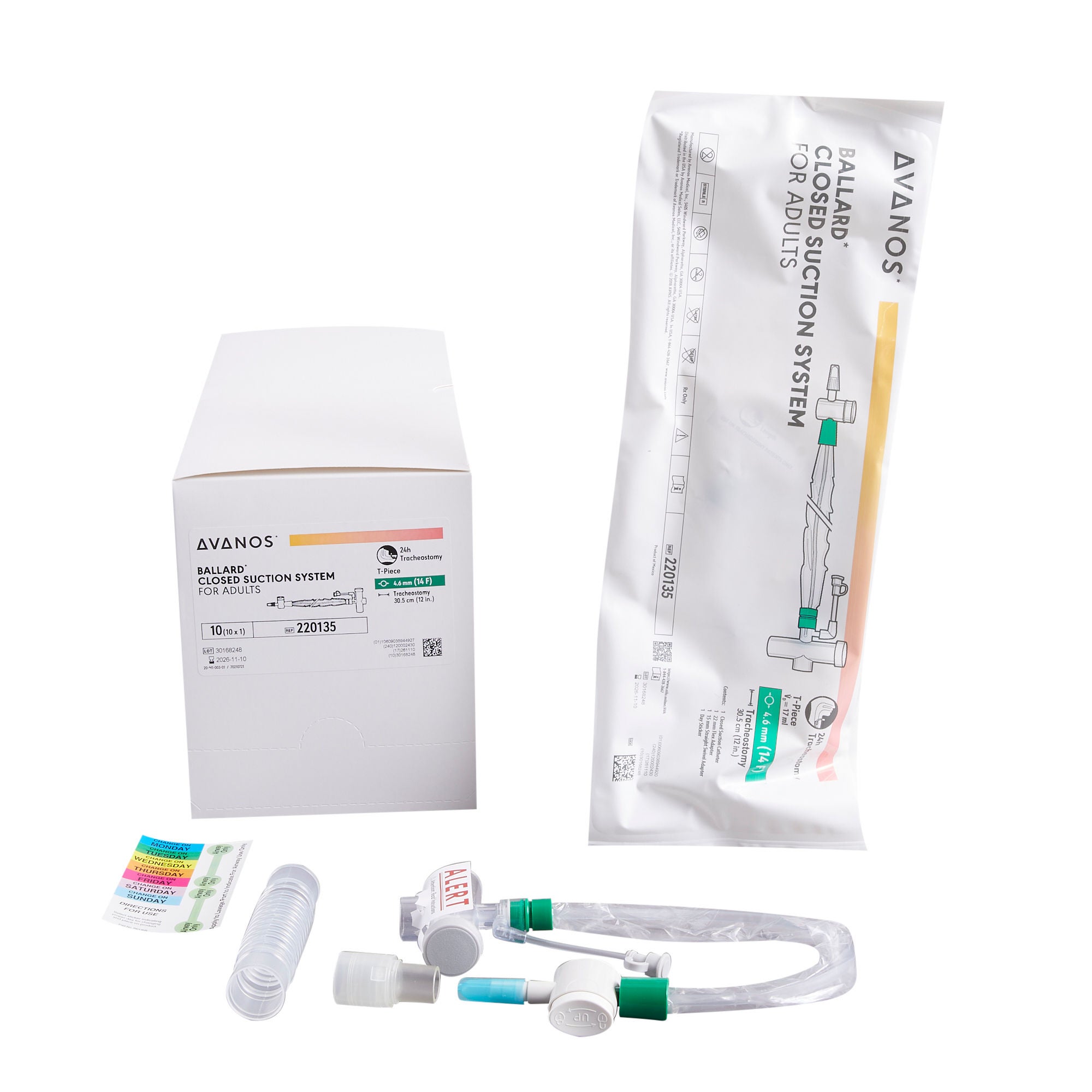 Kimvent® Closed Suction Catheter, Tracheostomy Type, 12 Inch Length