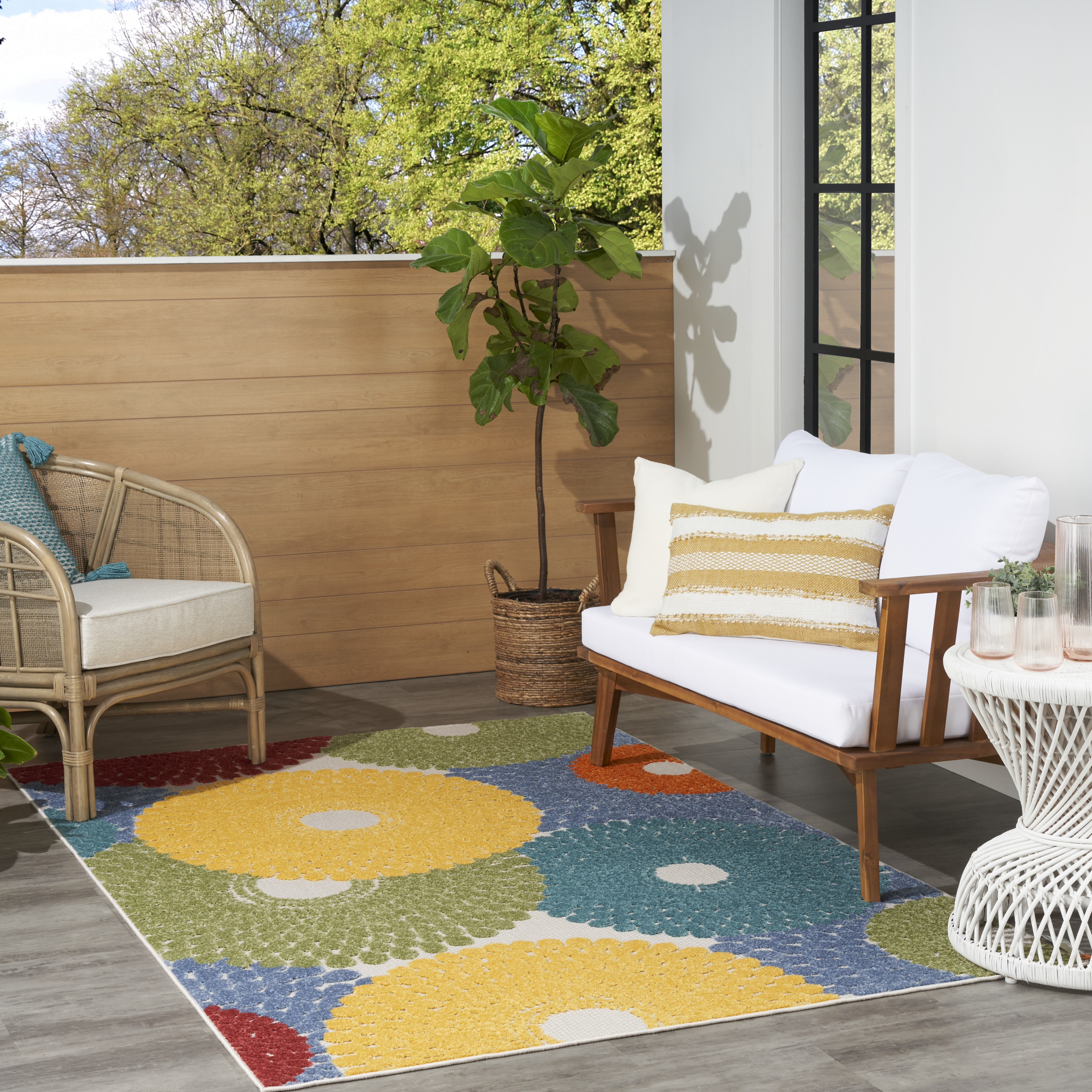 Nourison Aloha 6' x 9' Multicolor Modern Rug