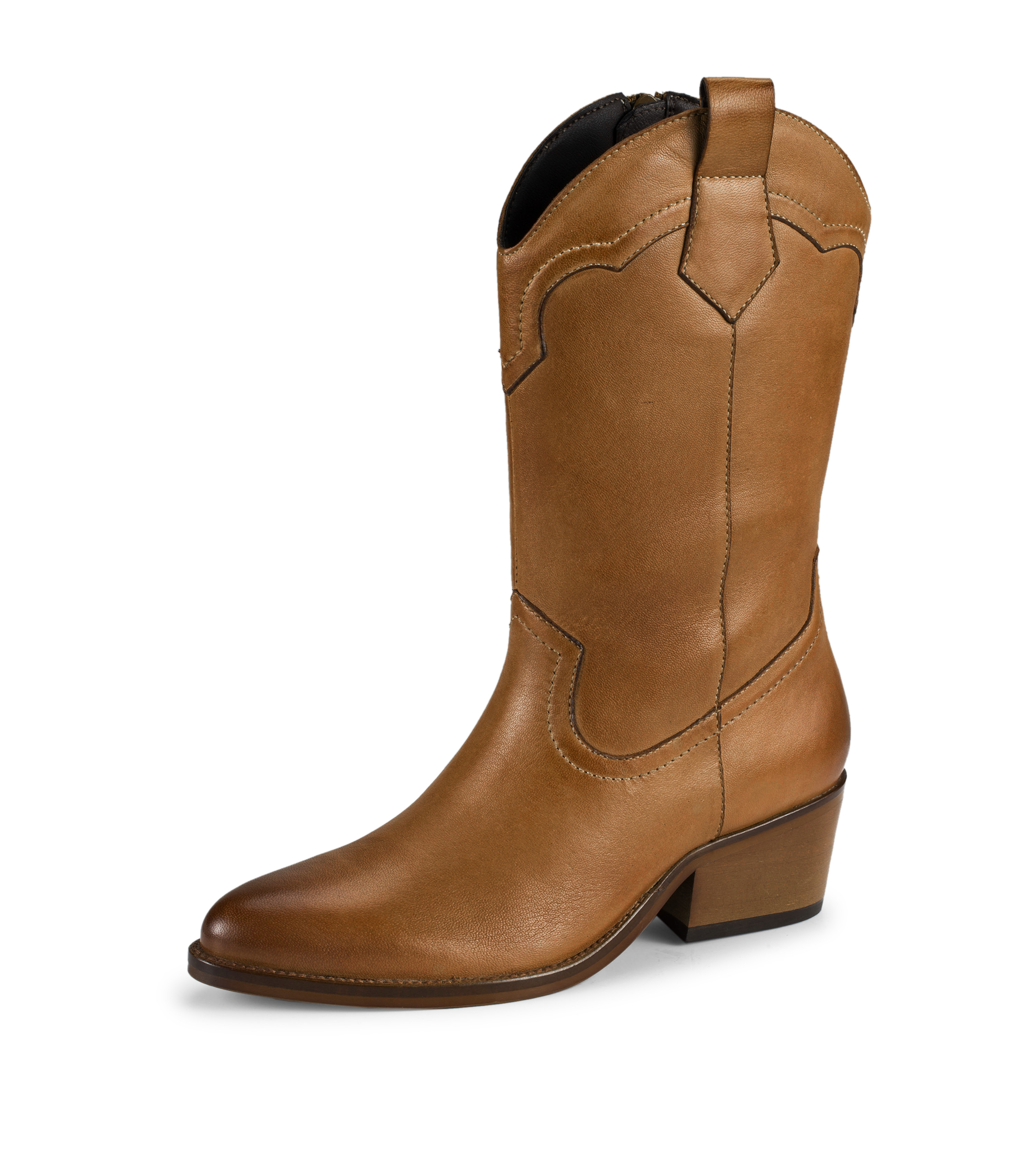 Baretraps NITA Women's Boots Cognac Leather Size 6.5 M (BT31087)