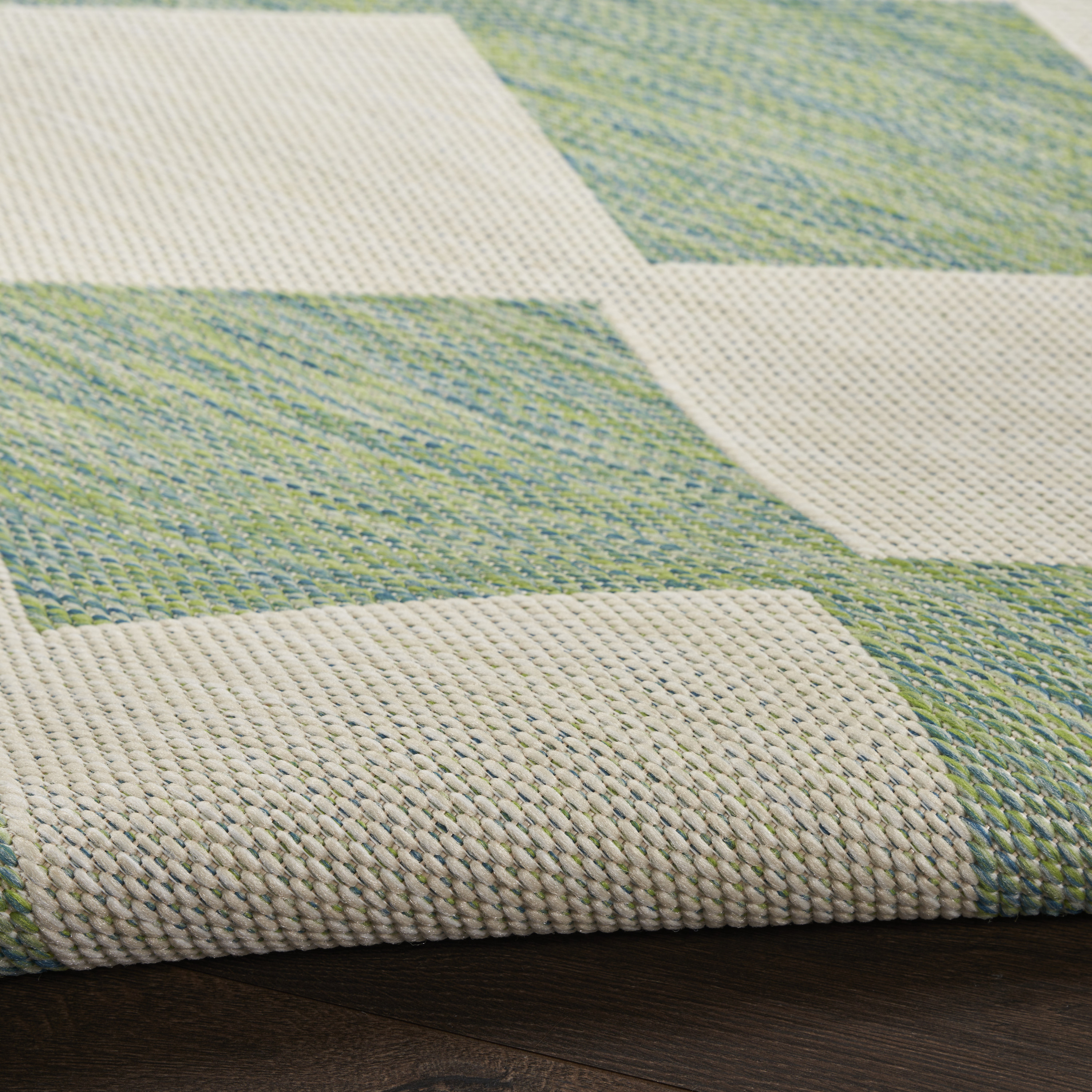 Nourison Positano 8' x Round Blue Green Modern Rug