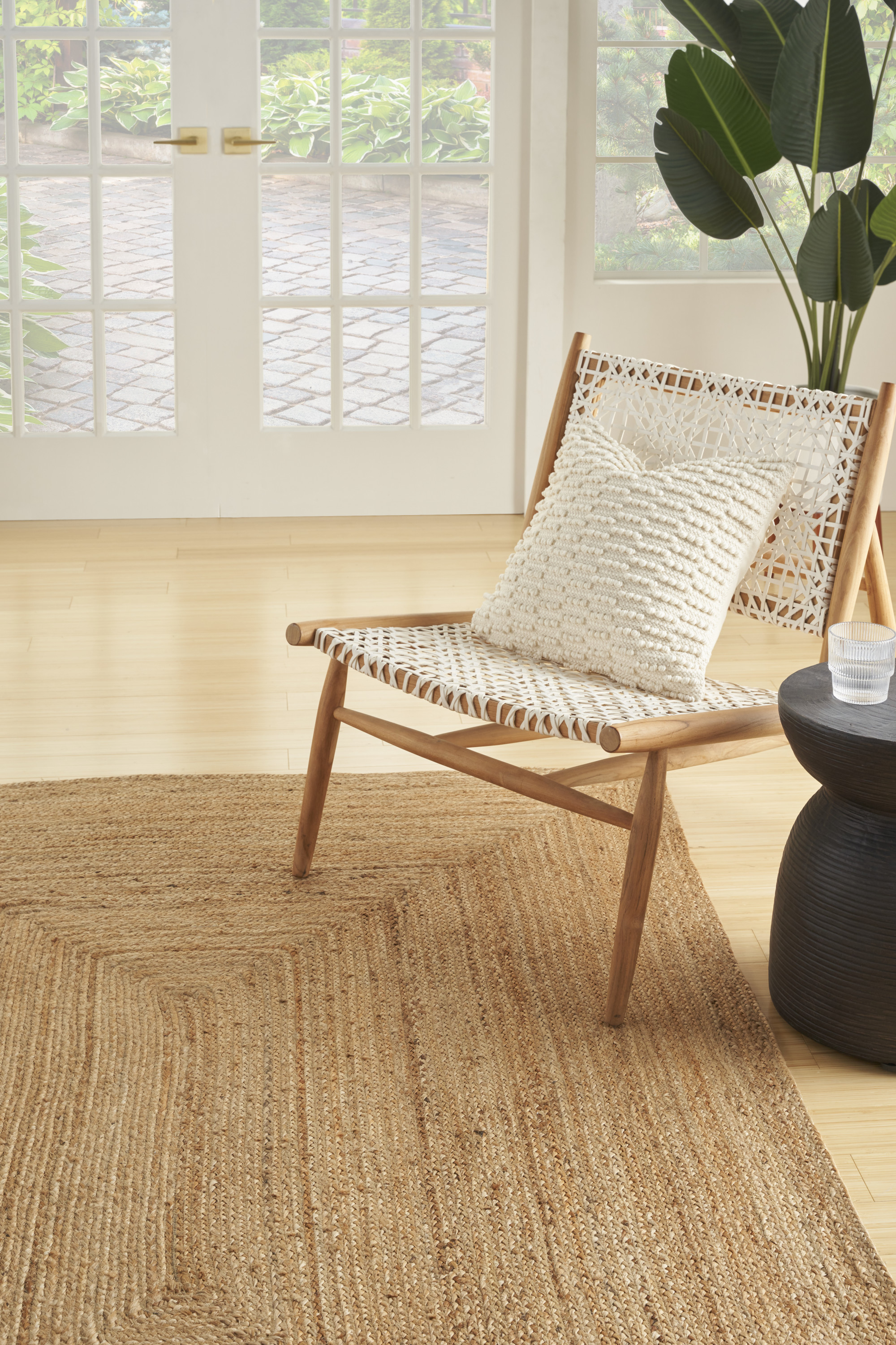 Nourison Natural Jute 5' x 7' Natural Farmhouse Indoor Rug