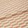 Folded woven fabric with peach‑terracotta and cream rectangular stripe pattern, textured surface; layered folds overlapping; close-up studio-lit view showing a textile sample and detailed weave.