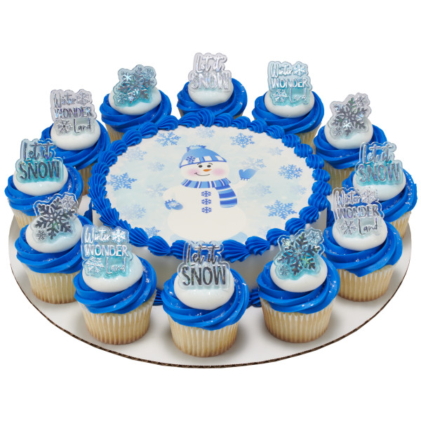 Friendly Snowman PhotoCake® Edible Image®