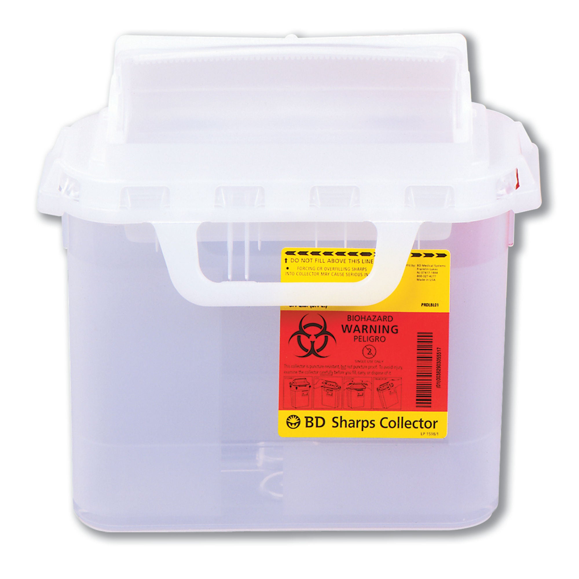 BD™ Sharps Container, 5.4 Quart, 16.6 x 11.7 x 4.5 Inch