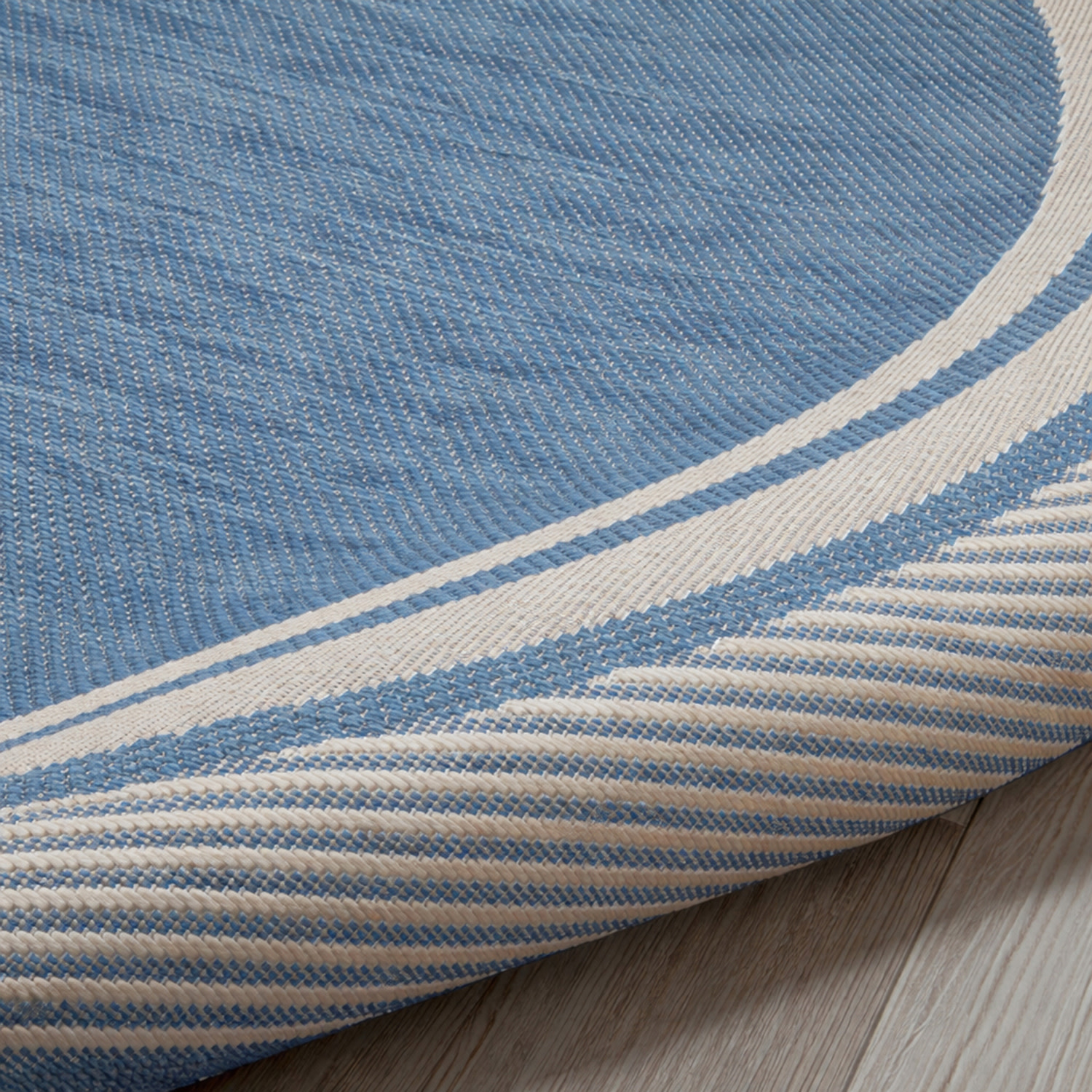 Nourison Horizon Indoor/Outdoor 8' x Round Denim Modern Rug