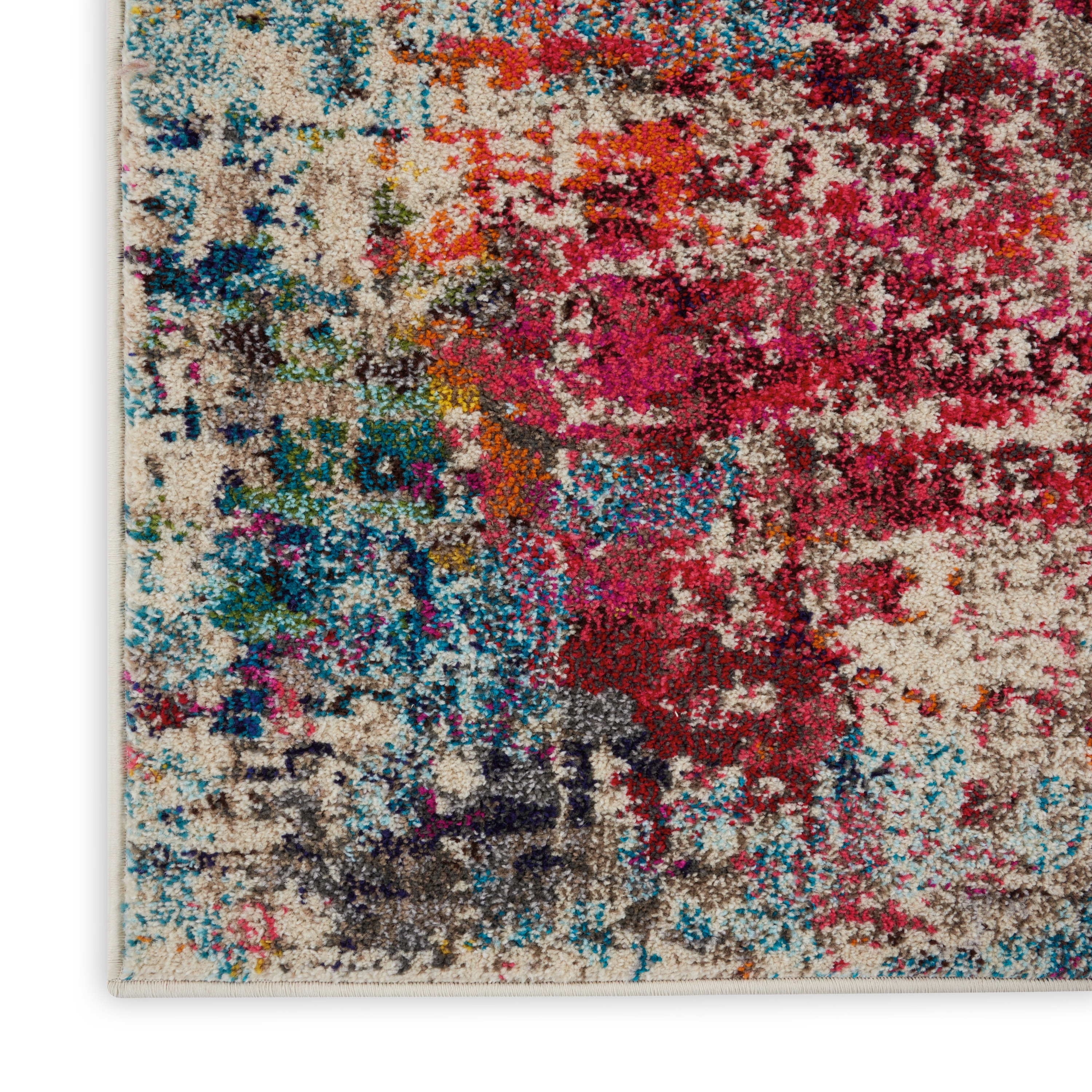 Nourison Celestial 3'11" x 5'11" Pink Multicolor Modern Indoor Rug