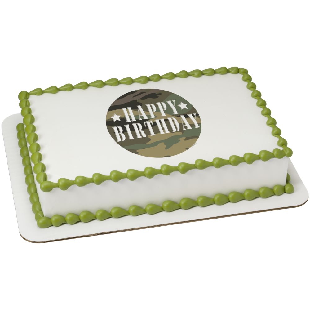 Image Cake Camouflage Birthday