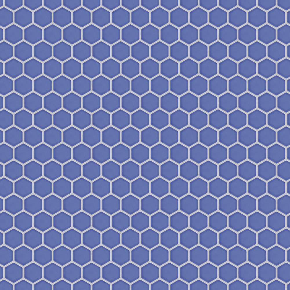 Tribeca 2″ Hex Glossy Periwinkle 11-1/8 in. x 12-5/8 in. Porcelain Mosaic Tile