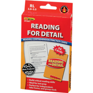 Reading for Detail Practice Cards Red Level, Levels 2.0-3.5