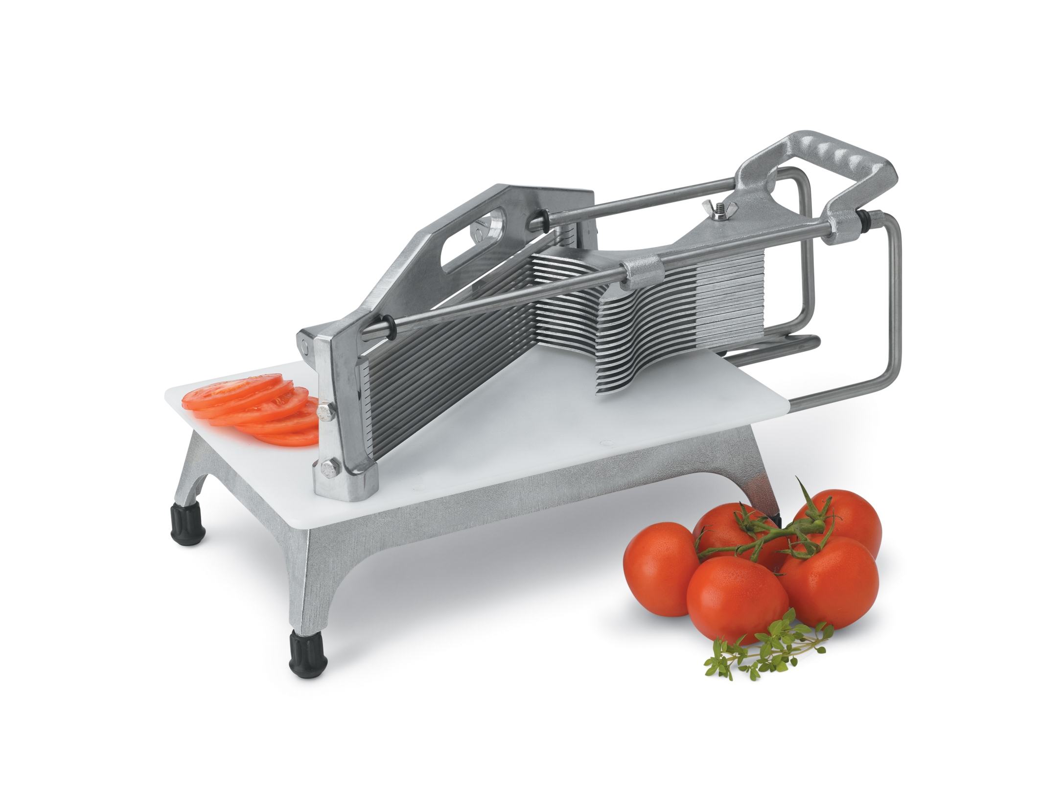 3/16inchslice Tomato Pro™ tomato slicer with scalloped blades