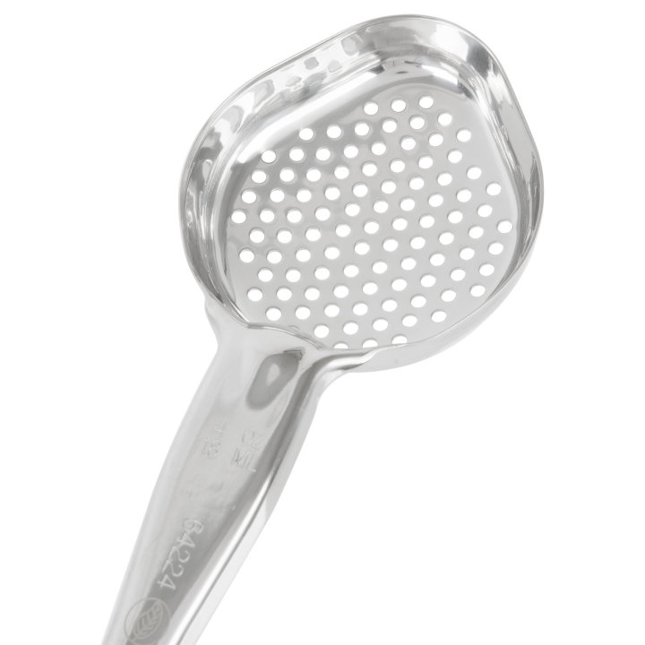4-ounce one-piece heavy-duty perforated oval Spoodle® utensil with gray nylon handle