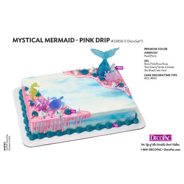 Mystical Mermaid Cake Decorating Instruction Card