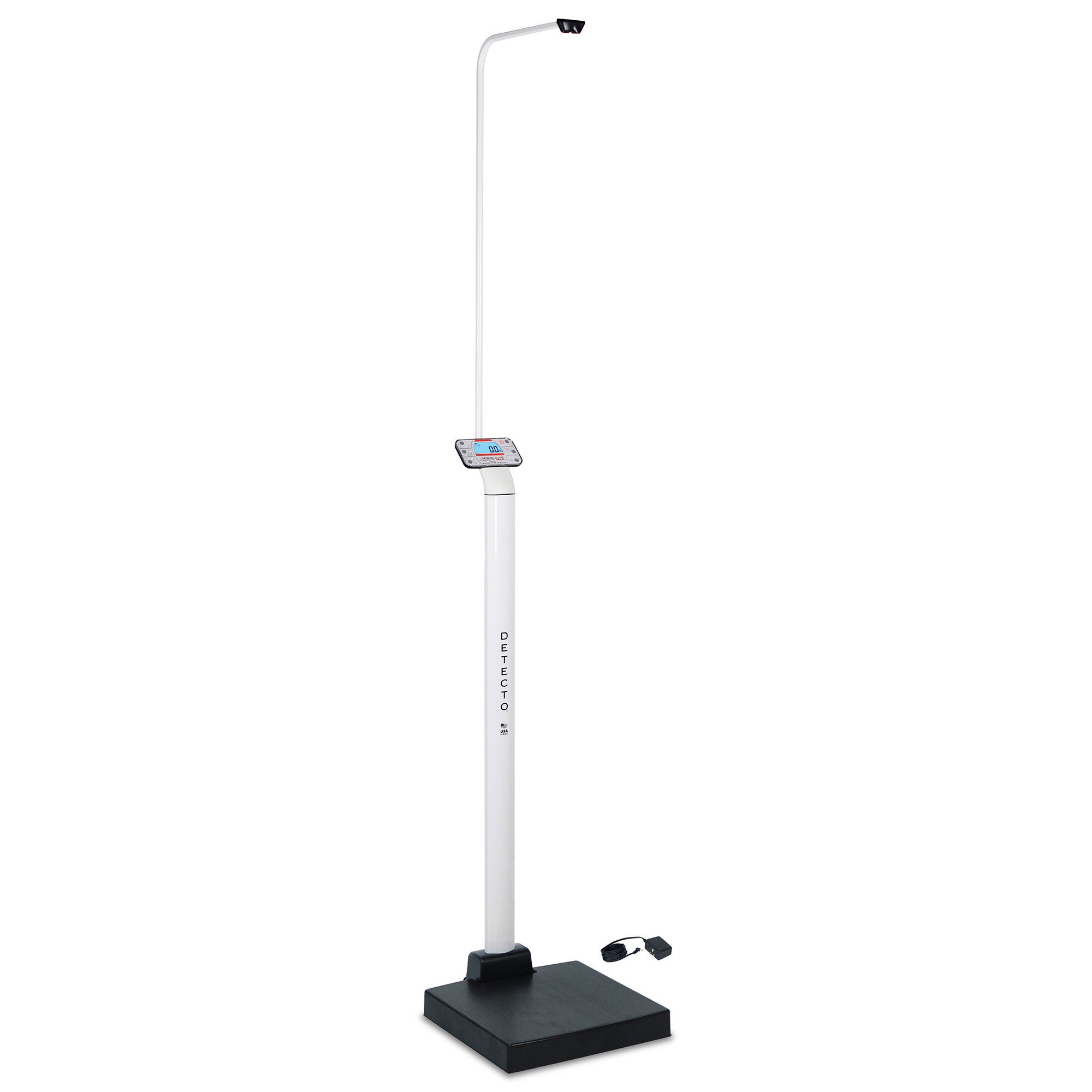 Physician Scale Detecto® Digital Display 660 lbs. / 300 kg Capacity Black / White AC Adapter / Battery Operated