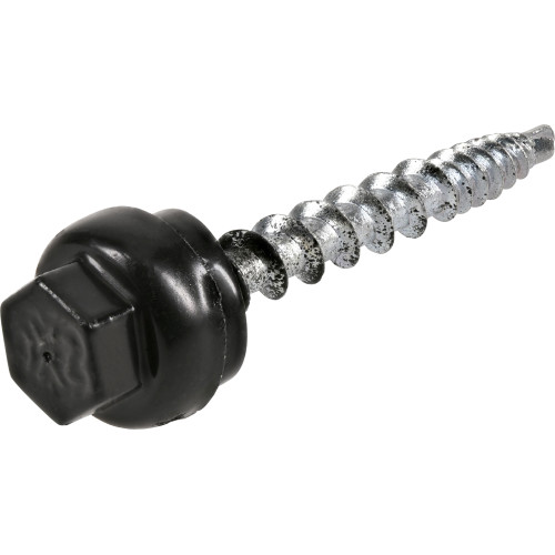 Power Pro ZXL Black Self-Drilling Metal-to-Wood Roofing Screws (#10 x 1-1/2