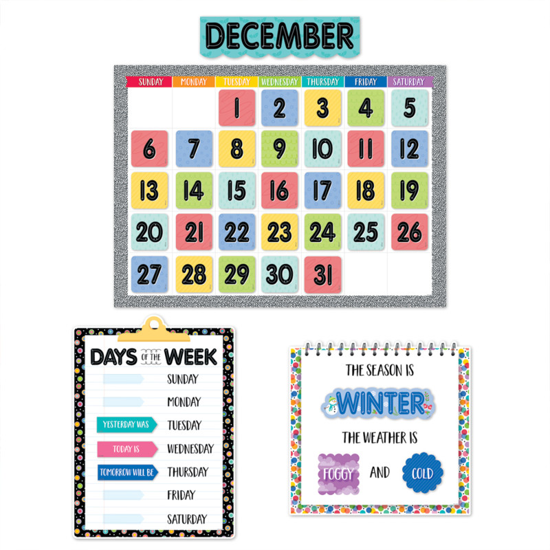 Pattern Play Calendar Bulletin Board Set