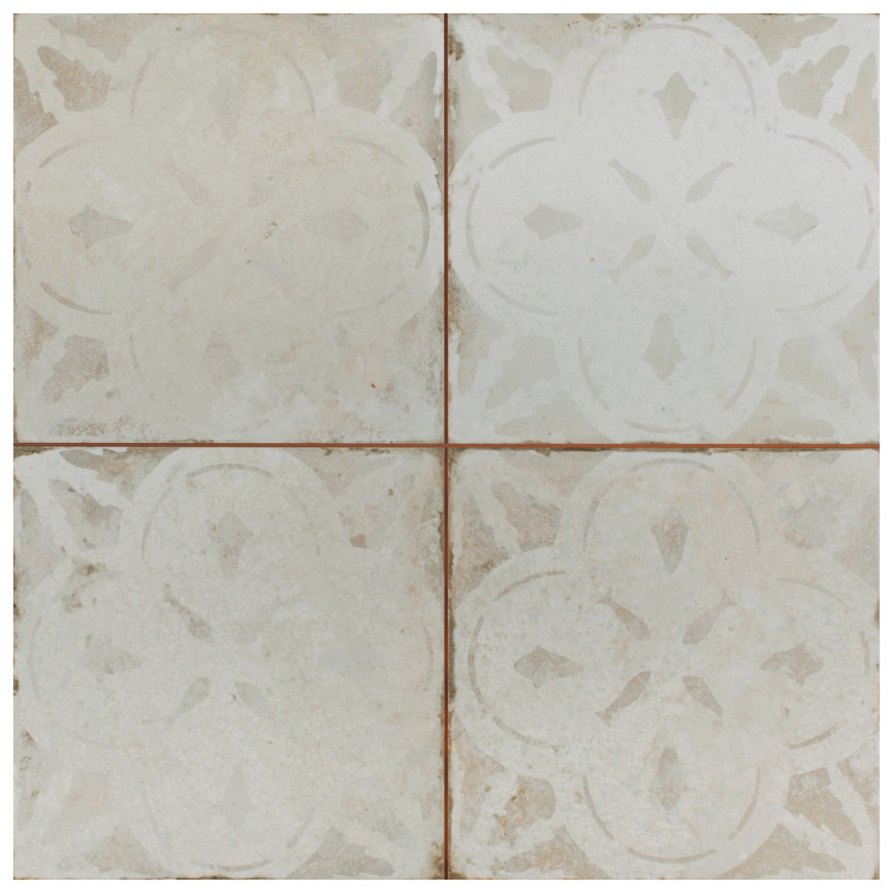 Kings Aurora White 17-5/8 in. x 17-5/8 in. Ceramic Floor and Wall Tile