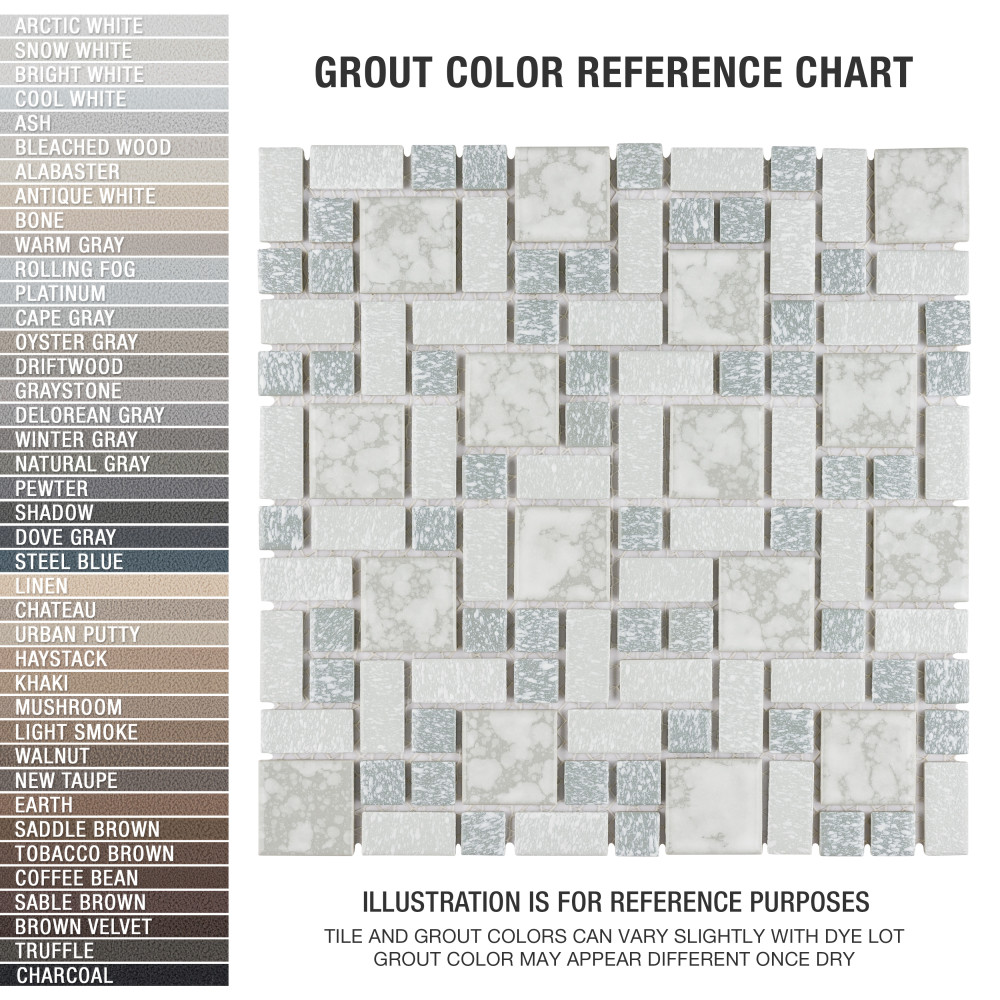 University Light Grey 11-3/4 in. x 11-3/4 in. Porcelain Mosaic Tile