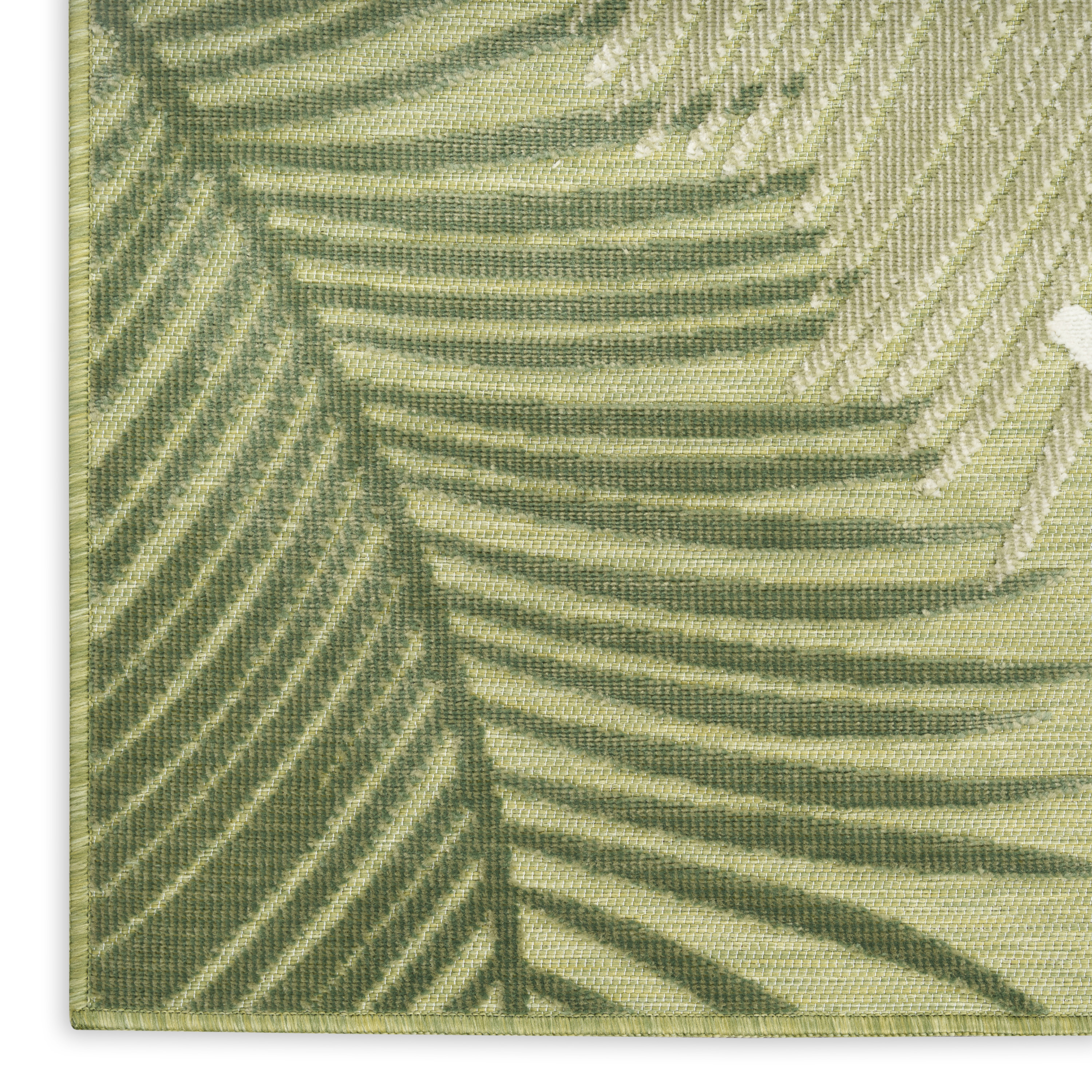 Nourison Suncoast 5'3" x 7'3" Green Tropical Rug