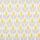 Stylized leaf-pattern fabric or wallpaper with vertical rows of paired leavesâ€”yellow centers alternating with light grayâ€”repeating across the surface, textured with horizontal striations, shown as a close-up of a panel.