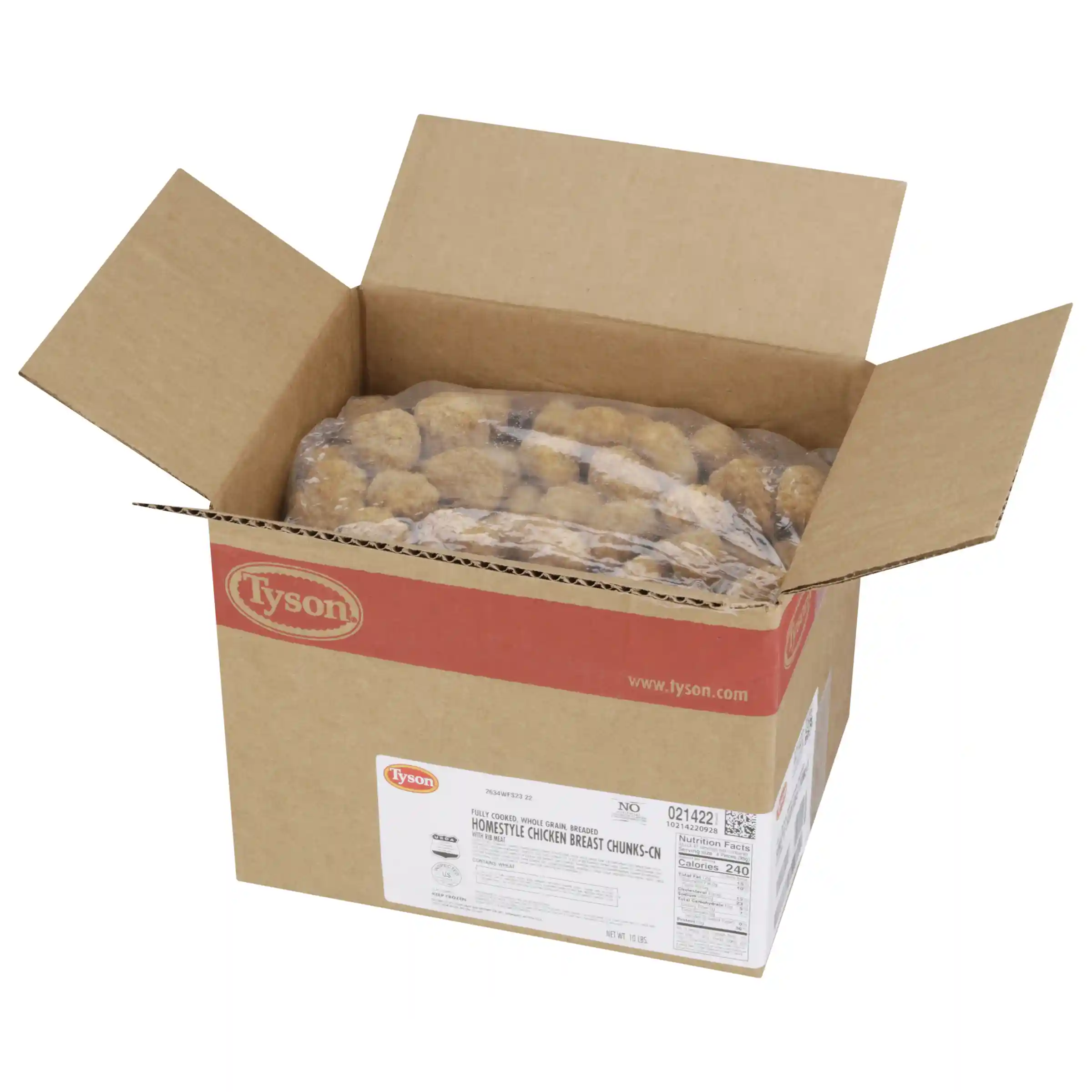 Tyson® Fully Cooked Whole Grain Breaded Homestyle Chicken Breast Chunks CN, 0.78 oz._image_4
